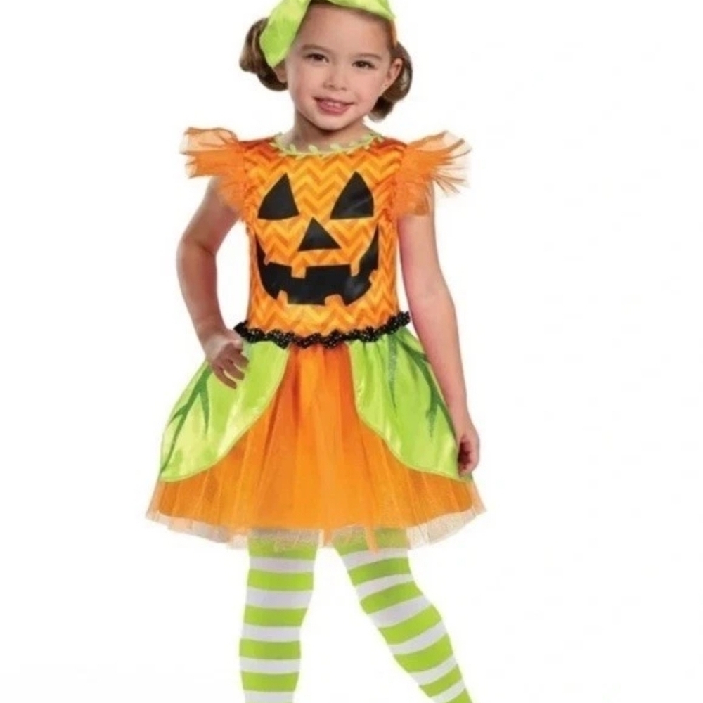 Girls' Pumpkin Halloween Costume
Size: S 6-6x